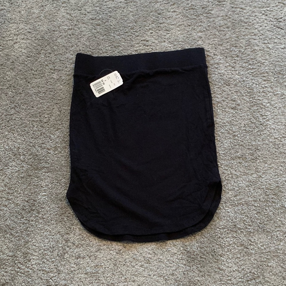 High waisted pencil black skirt